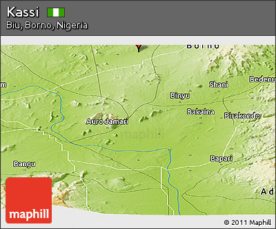 Physical Panoramic Map of Kassi