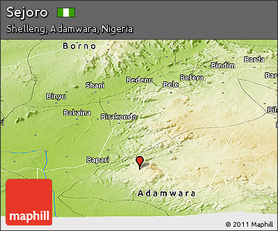 Physical Panoramic Map of Sejoro