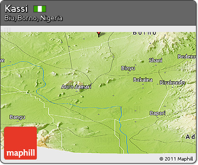 Physical Panoramic Map of Kassi