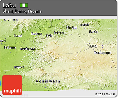 Physical Panoramic Map of Labu