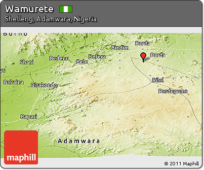 Physical Panoramic Map of Wamurete