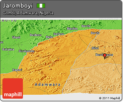 Political Panoramic Map of Jaromboyi
