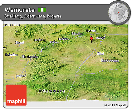 Satellite Panoramic Map of Wamurete