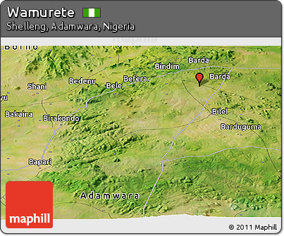 Satellite Panoramic Map of Wamurete