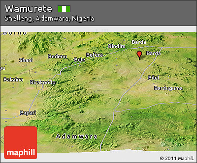 Satellite Panoramic Map of Wamurete