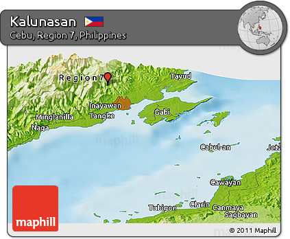Physical Panoramic Map of Kalunasan