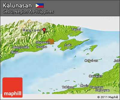 Physical Panoramic Map of Kalunasan