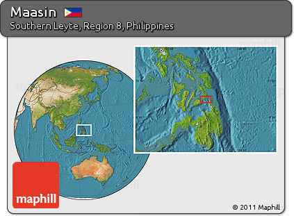 Satellite Location Map of Maasin