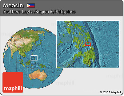 Satellite Location Map of Maasin