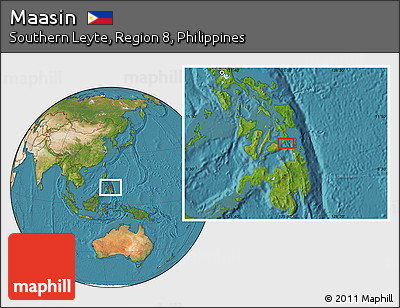 Satellite Location Map of Maasin