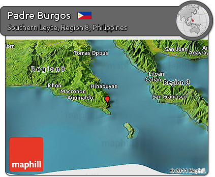 Satellite Panoramic Map of Padre Burgos