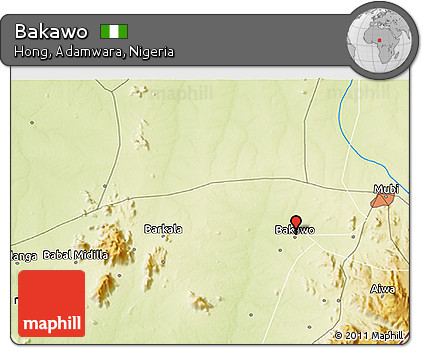 Physical 3D Map of Bakawo