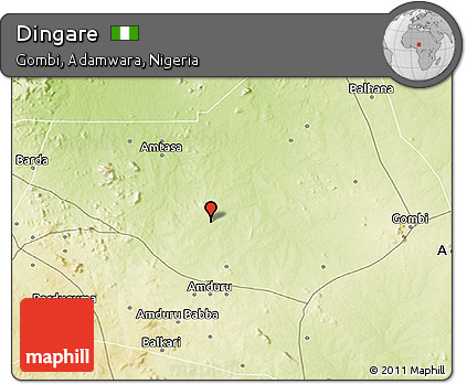 Physical 3D Map of Dingare