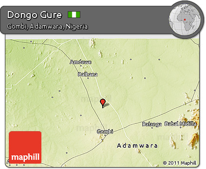 Physical 3D Map of Dongo Gure