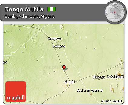 Physical 3D Map of Dongo Mutila