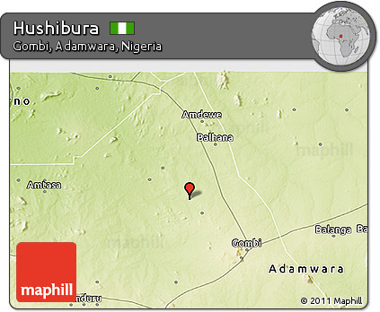 Physical 3D Map of Hushibura