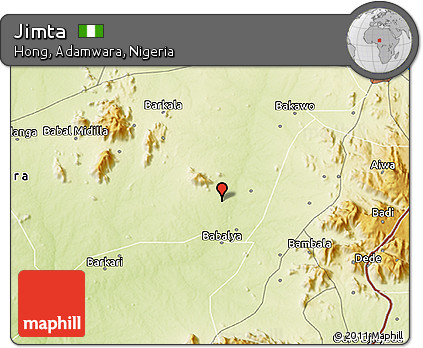 Physical 3D Map of Jimta