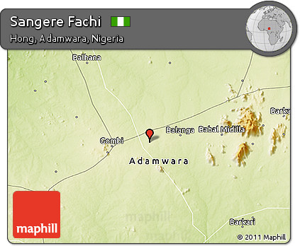 Physical 3D Map of Sangere Fachi