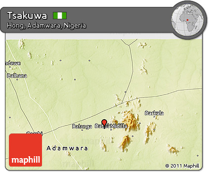 Physical 3D Map of Tsakuwa