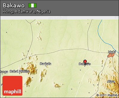 Physical 3D Map of Bakawo