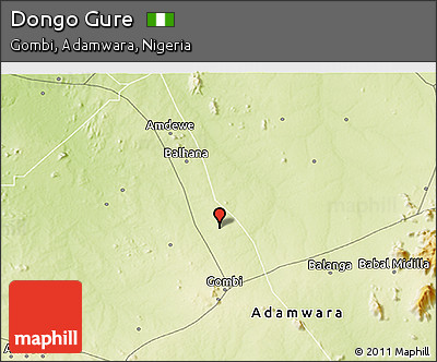 Physical 3D Map of Dongo Gure