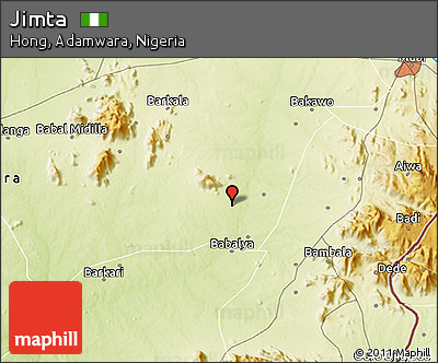 Physical 3D Map of Jimta
