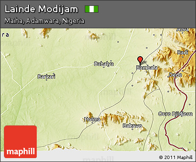Physical 3D Map of Lainde Modijam