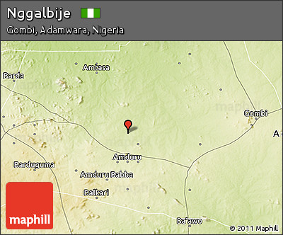 Physical 3D Map of Nggalbije