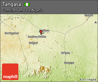 Physical 3D Map of Tangasa