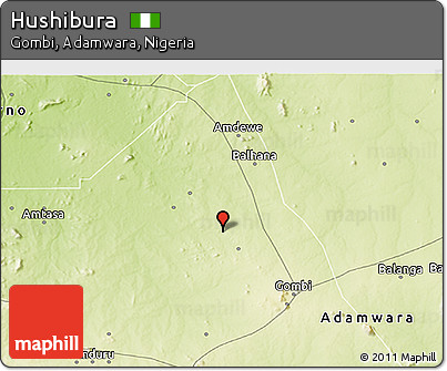 Physical 3D Map of Hushibura