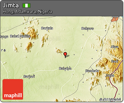Physical 3D Map of Jimta