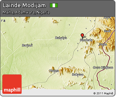 Physical 3D Map of Lainde Modijam