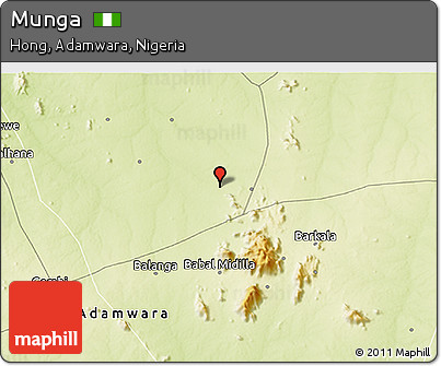 Physical 3D Map of Munga
