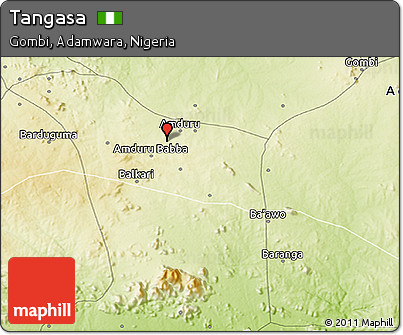 Physical 3D Map of Tangasa