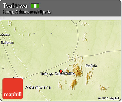 Physical 3D Map of Tsakuwa