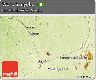 Physical 3D Map of Wuro Sanyobe