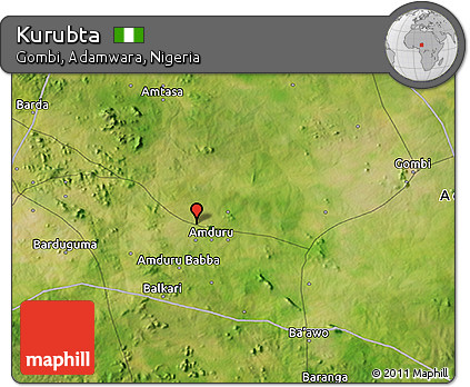 Satellite 3D Map of Kurubta