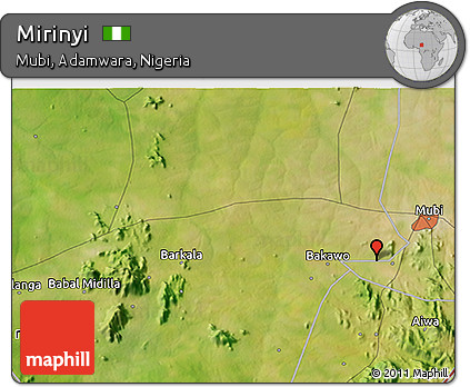 Satellite 3D Map of Mirinyi