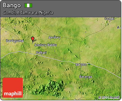 Satellite 3D Map of Bango