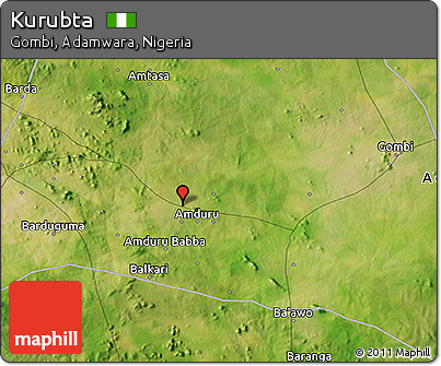 Satellite 3D Map of Kurubta
