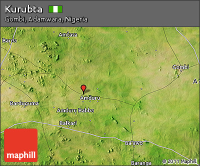 Satellite 3D Map of Kurubta