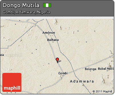 Shaded Relief 3D Map of Dongo Mutila