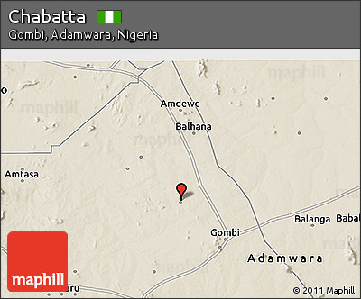 Shaded Relief 3D Map of Chabatta