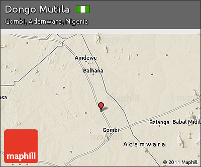 Shaded Relief 3D Map of Dongo Mutila