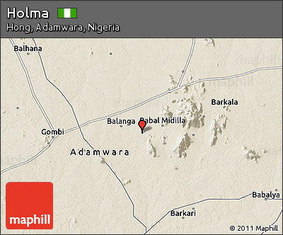Shaded Relief 3D Map of Holma