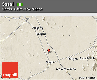 Shaded Relief 3D Map of Sasai