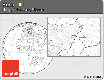 Blank Location Map of Husa
