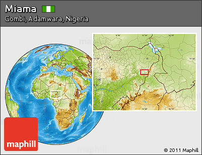Physical Location Map of Miama