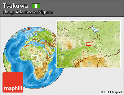 Physical Location Map of Tsakuwa