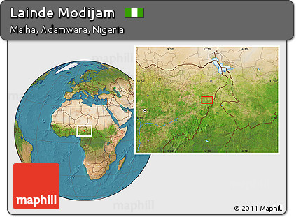 Satellite Location Map of Lainde Modijam
